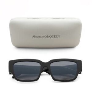 Alexander McQueen Dark Gray Graffiti Sunglasses